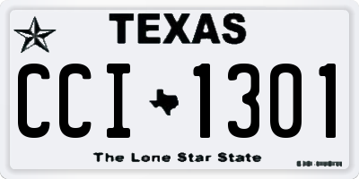 TX license plate CCI1301