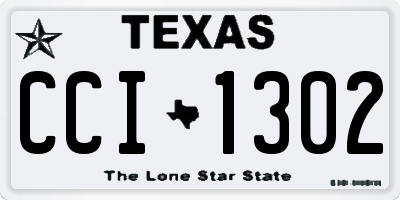 TX license plate CCI1302