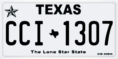 TX license plate CCI1307