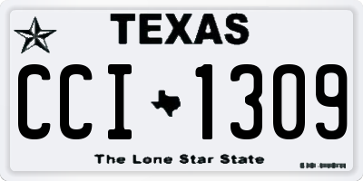 TX license plate CCI1309