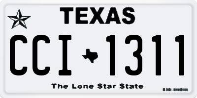 TX license plate CCI1311