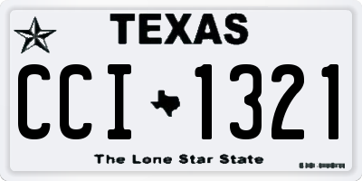 TX license plate CCI1321