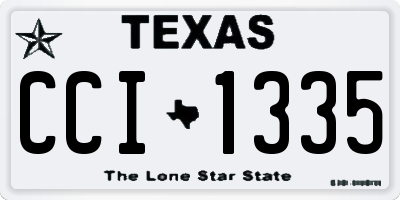 TX license plate CCI1335