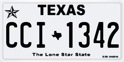 TX license plate CCI1342