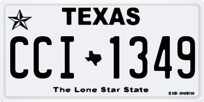 TX license plate CCI1349