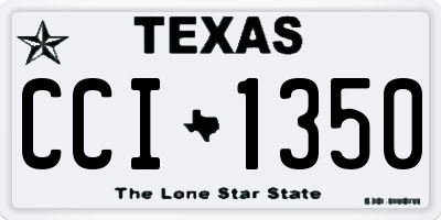 TX license plate CCI1350