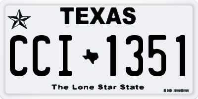 TX license plate CCI1351
