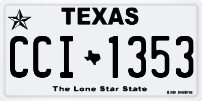 TX license plate CCI1353