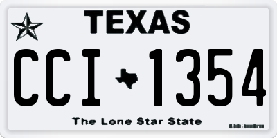 TX license plate CCI1354