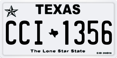 TX license plate CCI1356