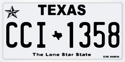 TX license plate CCI1358