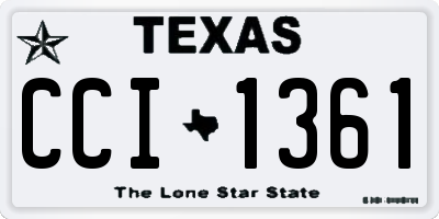 TX license plate CCI1361