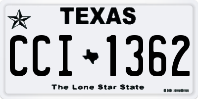 TX license plate CCI1362
