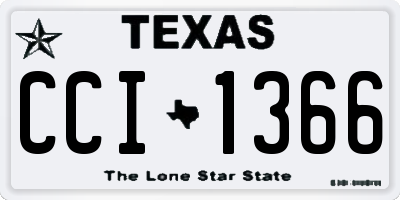 TX license plate CCI1366