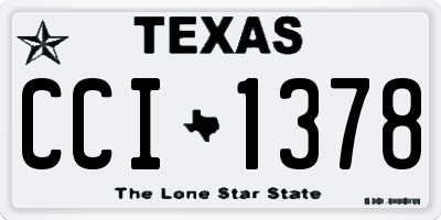 TX license plate CCI1378