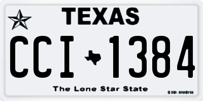 TX license plate CCI1384