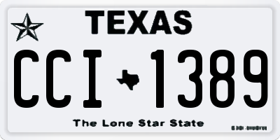 TX license plate CCI1389