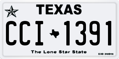 TX license plate CCI1391
