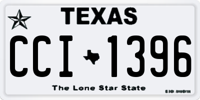 TX license plate CCI1396