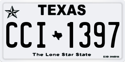 TX license plate CCI1397