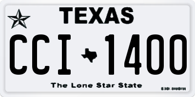 TX license plate CCI1400