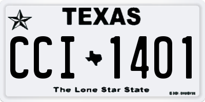 TX license plate CCI1401