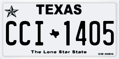TX license plate CCI1405