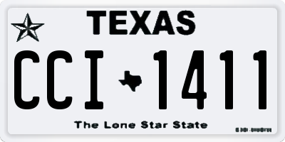 TX license plate CCI1411