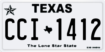 TX license plate CCI1412
