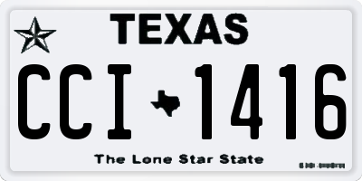 TX license plate CCI1416