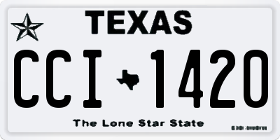 TX license plate CCI1420