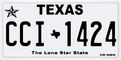 TX license plate CCI1424