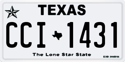 TX license plate CCI1431