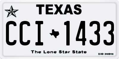 TX license plate CCI1433
