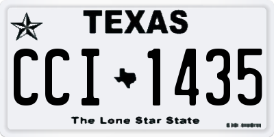TX license plate CCI1435