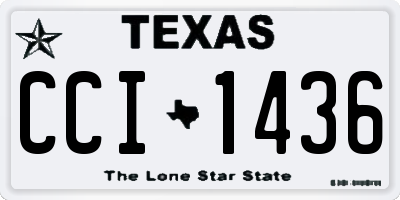 TX license plate CCI1436