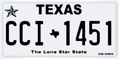 TX license plate CCI1451