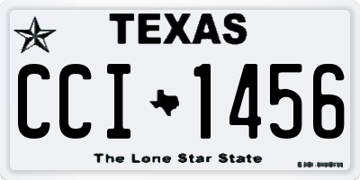 TX license plate CCI1456