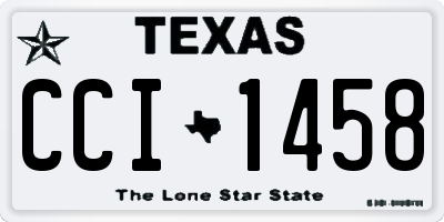 TX license plate CCI1458