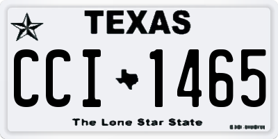 TX license plate CCI1465