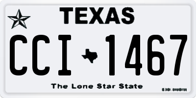 TX license plate CCI1467