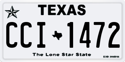 TX license plate CCI1472