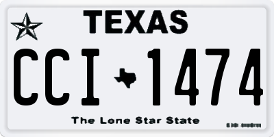 TX license plate CCI1474