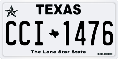 TX license plate CCI1476