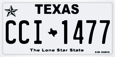 TX license plate CCI1477