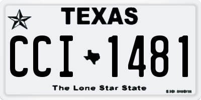 TX license plate CCI1481