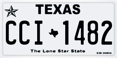 TX license plate CCI1482
