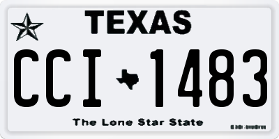 TX license plate CCI1483