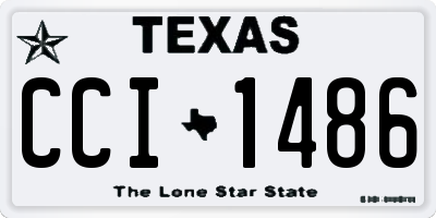 TX license plate CCI1486