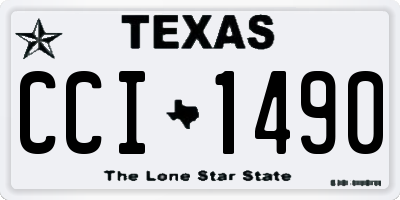 TX license plate CCI1490